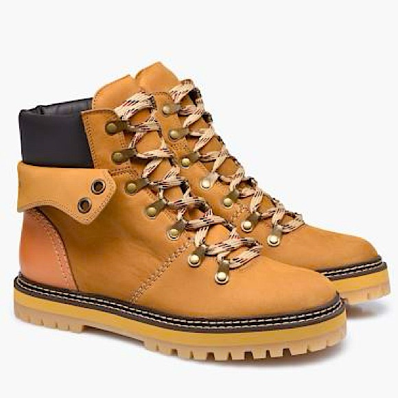 See By Chloé Eileen Flat Hiking Bootie Nabuck/Tortora SB31120B 08234, 6.5/ EU 37 - Picture 9 of 16